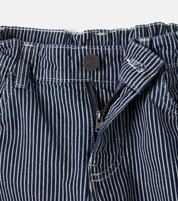 Christian striped denim shorts | Wheat