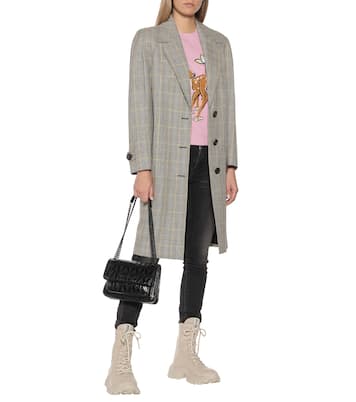 Stivaletti stringati in canvas | Miu Miu