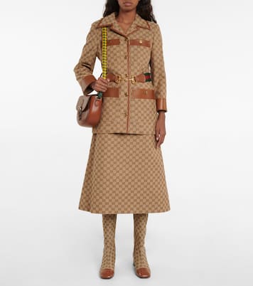 GG canvas and leather jacket | Gucci