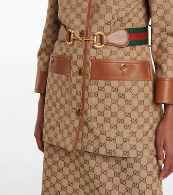 GG canvas and leather jacket | Gucci