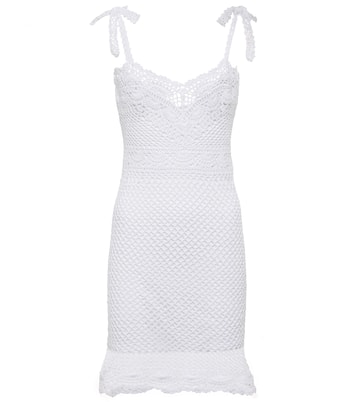 Elizabeth cotton crocheted minidress | Anna Kosturova