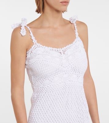 Elizabeth cotton crocheted minidress | Anna Kosturova