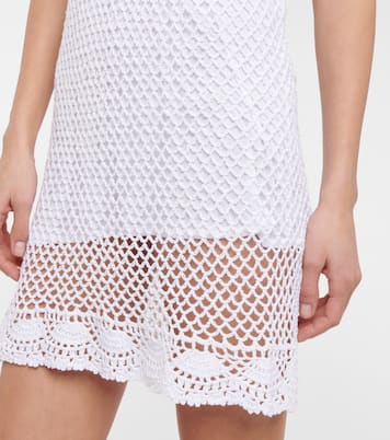 Elizabeth cotton crocheted minidress | Anna Kosturova