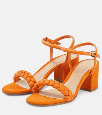 Sandalen Cruz aus Leder und Veloursleder | Gianvito Rossi