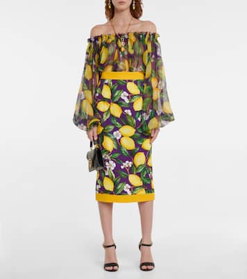 Printed silk chiffon blouse | Dolce&Gabbana