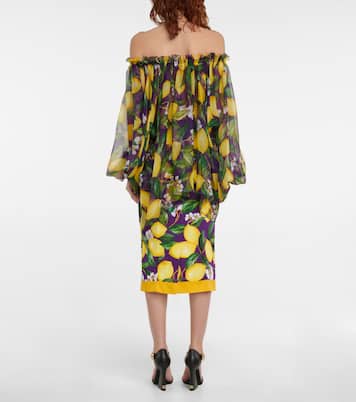 Printed silk chiffon blouse | Dolce&Gabbana