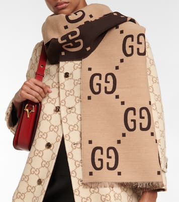 Sciarpa in lana e seta GG | Gucci