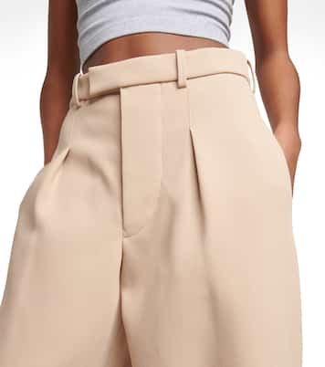 Pantalon droit à taille haute en laine | Wardrobe.NYC