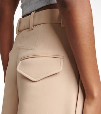 Pantalon droit à taille haute en laine | Wardrobe.NYC