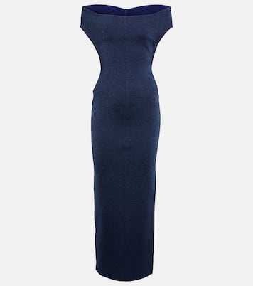 Off-shoulder wool-blend Lurex® gown | Alaïa