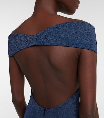 Off-shoulder wool-blend Lurex® gown | Alaïa