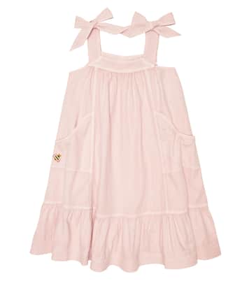 Abito Clover Utility in cotone e lino | Zimmermann Kids