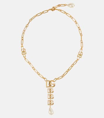 Collier à perles fantaisie et logo | Dolce&Gabbana