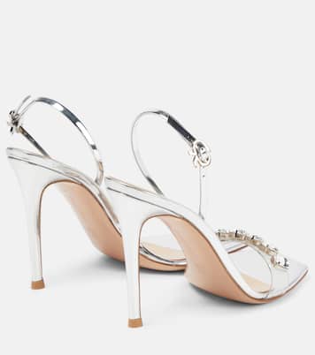 Verzierte Sandalen aus Metallic-Leder | Gianvito Rossi