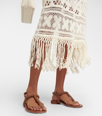 Sandali Ravello in nappa intrecciata | Gianvito Rossi