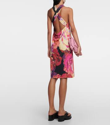 Abito midi in cotone con stampa | Dries Van Noten