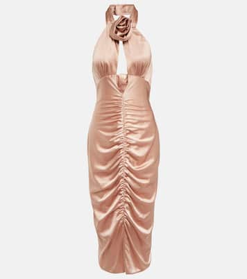 Abito midi in misto seta | Alessandra Rich