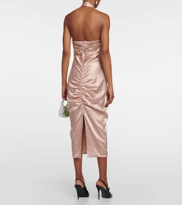 Abito midi in misto seta | Alessandra Rich
