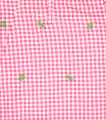 Gingham embroidered cotton shorts | Polo Ralph Lauren Kids