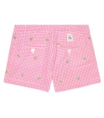 Gingham embroidered cotton shorts | Polo Ralph Lauren Kids