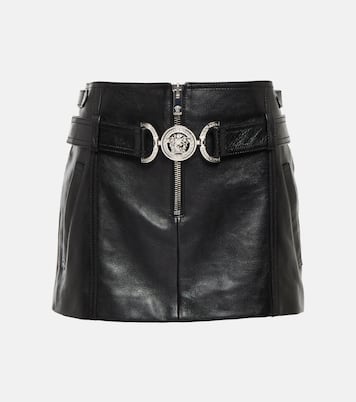 Mini-jupe Medusa en cuir | Versace