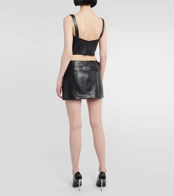 Mini-jupe Medusa en cuir | Versace