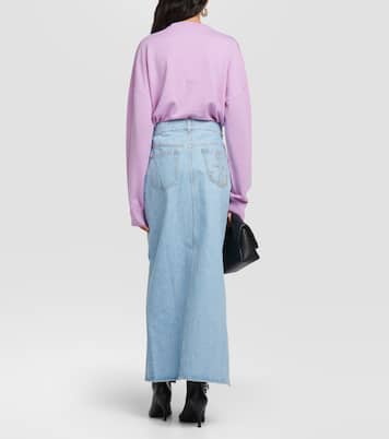 Jupe longue asymétrique en jean | JW Anderson