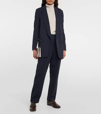 Blazer monopetto in misto cotone | Brunello Cucinelli