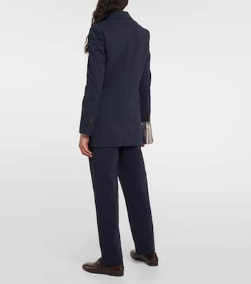 Blazer monopetto in misto cotone | Brunello Cucinelli