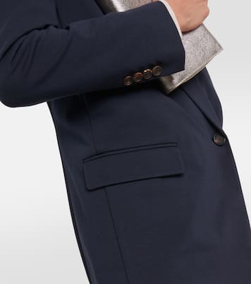 Blazer monopetto in misto cotone | Brunello Cucinelli