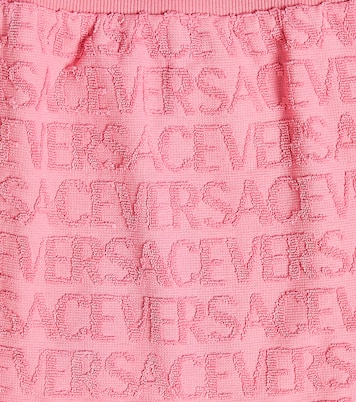 Jupe en coton à logo | Versace Kids