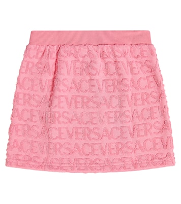 Jupe en coton à logo | Versace Kids