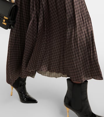 Falda midi de jacquard con monograma | Balmain