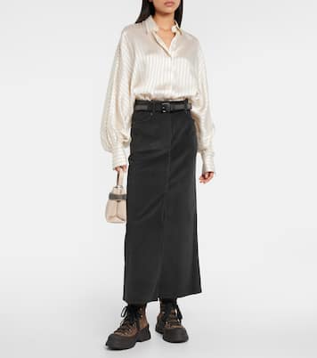 Cotton corduroy maxi skirt  | Brunello Cucinelli