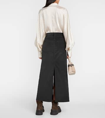Cotton corduroy maxi skirt  | Brunello Cucinelli
