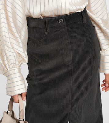 Cotton corduroy maxi skirt  | Brunello Cucinelli