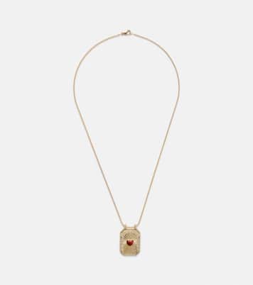 Collier Heart Scapular en or 18 ct, diamants et émail | Marie Lichtenberg
