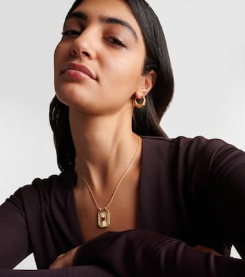 Collier Heart Scapular en or 18 ct, diamants et émail | Marie Lichtenberg