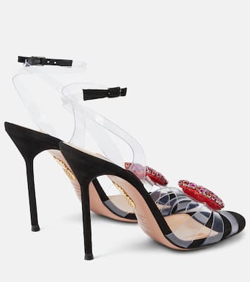 Verzierte Sandalen Love Me 105 mit Veloursleder | Aquazzura