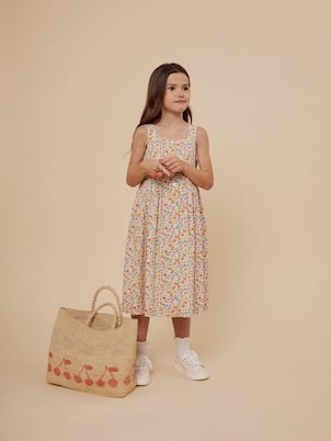 Abito Laly in cotone con stampa floreale | Bonpoint
