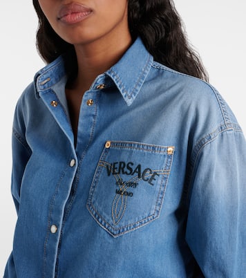 Cropped-Jeanshemd Versace Milano | Versace