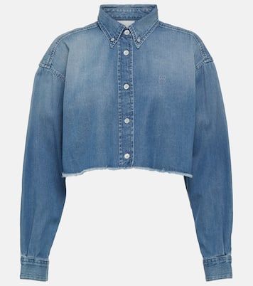 Camisa cropped 4G de denim | Givenchy