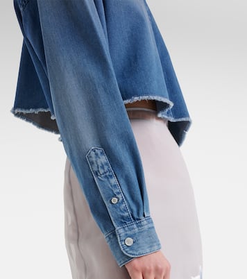 Camisa cropped 4G de denim | Givenchy