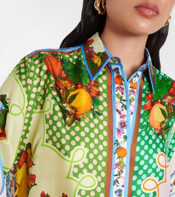 Bedrucktes Hemd Lemonis aus Seiden-Twill | Alémais