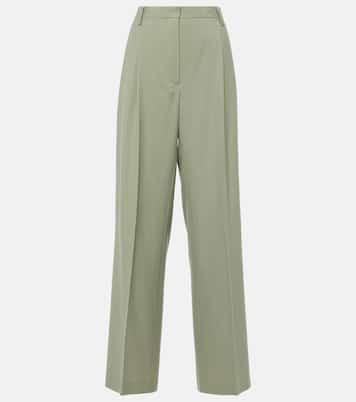 Mid-rise wool straight pants | Dries Van Noten