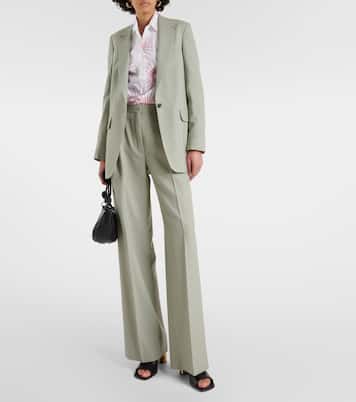 Mid-rise wool straight pants | Dries Van Noten