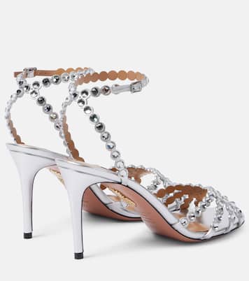 Sandali Tequila 85 in pelle con cristalli | Aquazzura