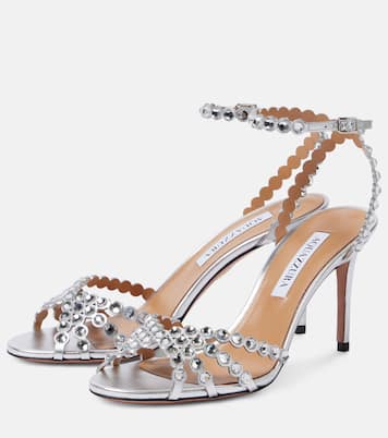 Sandali Tequila 85 in pelle con cristalli | Aquazzura