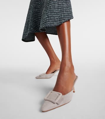 Mules Maysale in suede | Manolo Blahnik