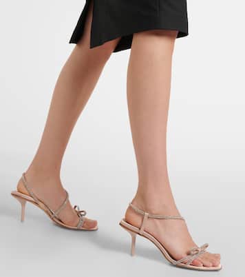Crystalsa embellished satin sandals | Max Mara